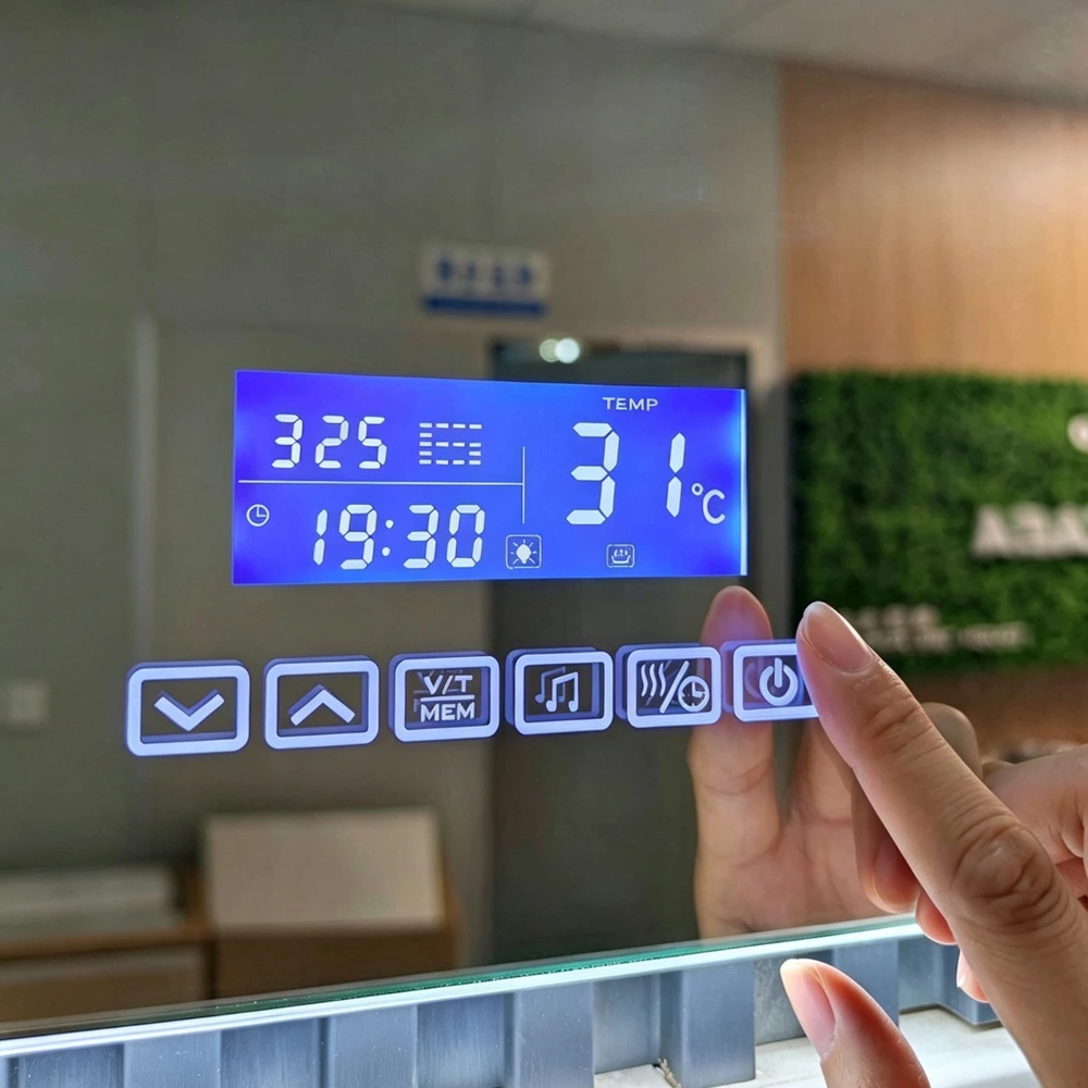 6-Key Mirror Touch Switch with Bluetooth Time & Temperature Display
