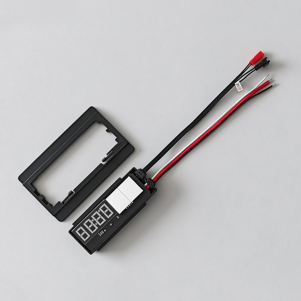 Image of K3102D-S2G Mirror Dual-Key Touch Induction Switch, Single Color & Stepless Dimming, with Clock and Temperature Display